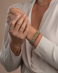 kralenarmband in zilver voor vrouwen met groene aventurijn edelstenen