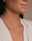 Sparkling ketting in 925 sterling zilver voor dames met edelstenen