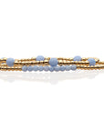 goudkleurige armbanden voor dames met blue lace agate edelsteen