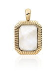 Parelmoer baguette hanger goud Sparkling Jewels
