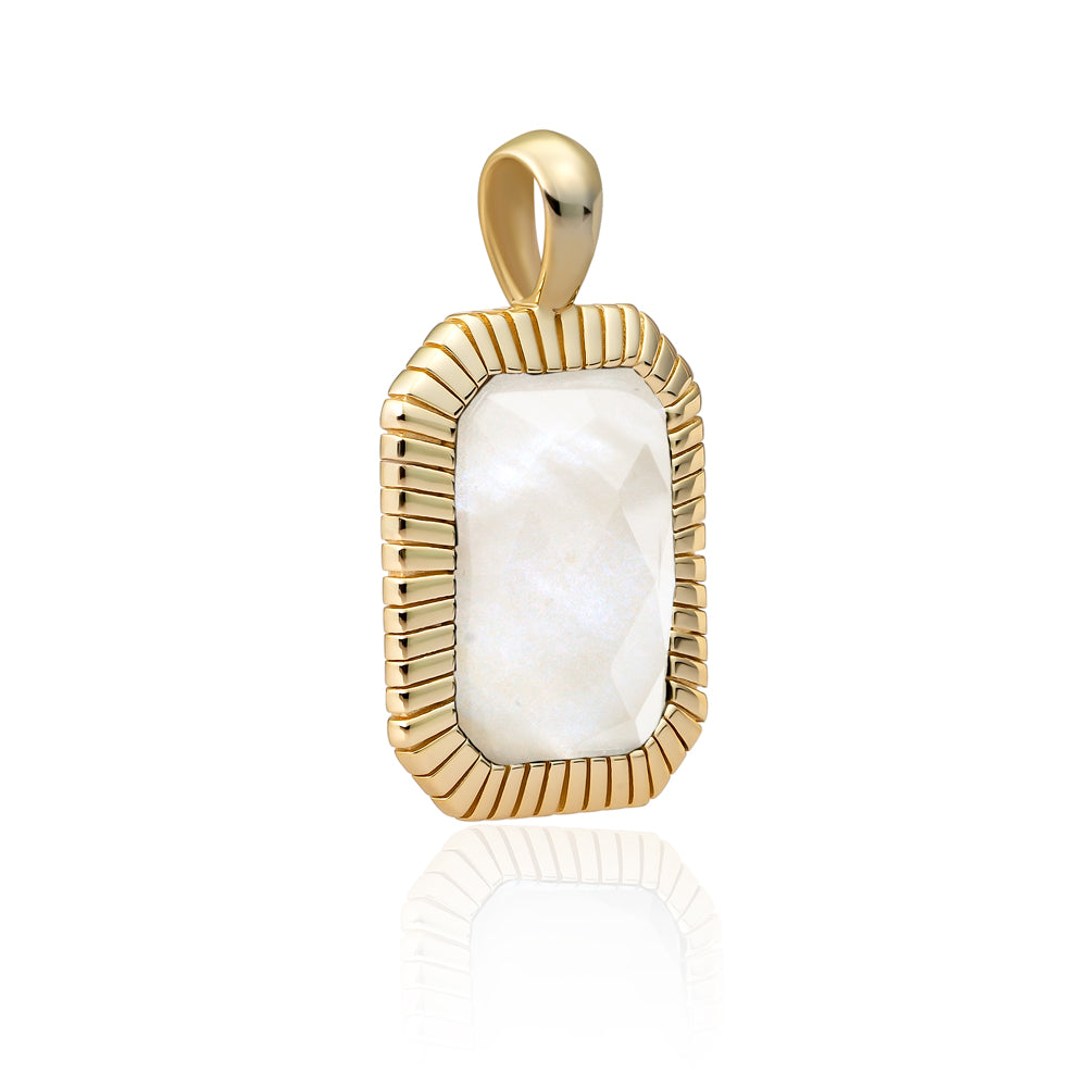 Gouden ketting hanger amulet met parelmoer Sparkling Jewels