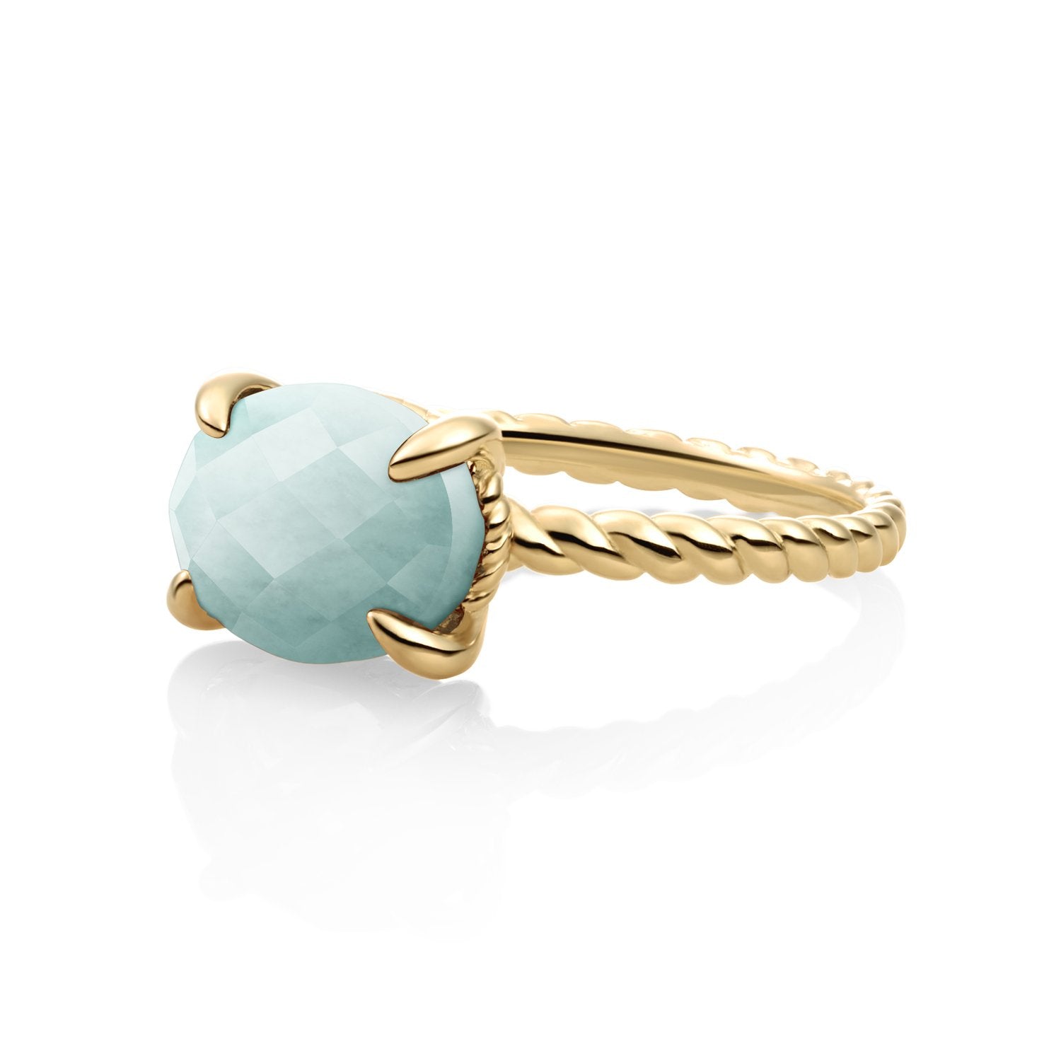 Twist Ring Amazonite - 9 karaat
