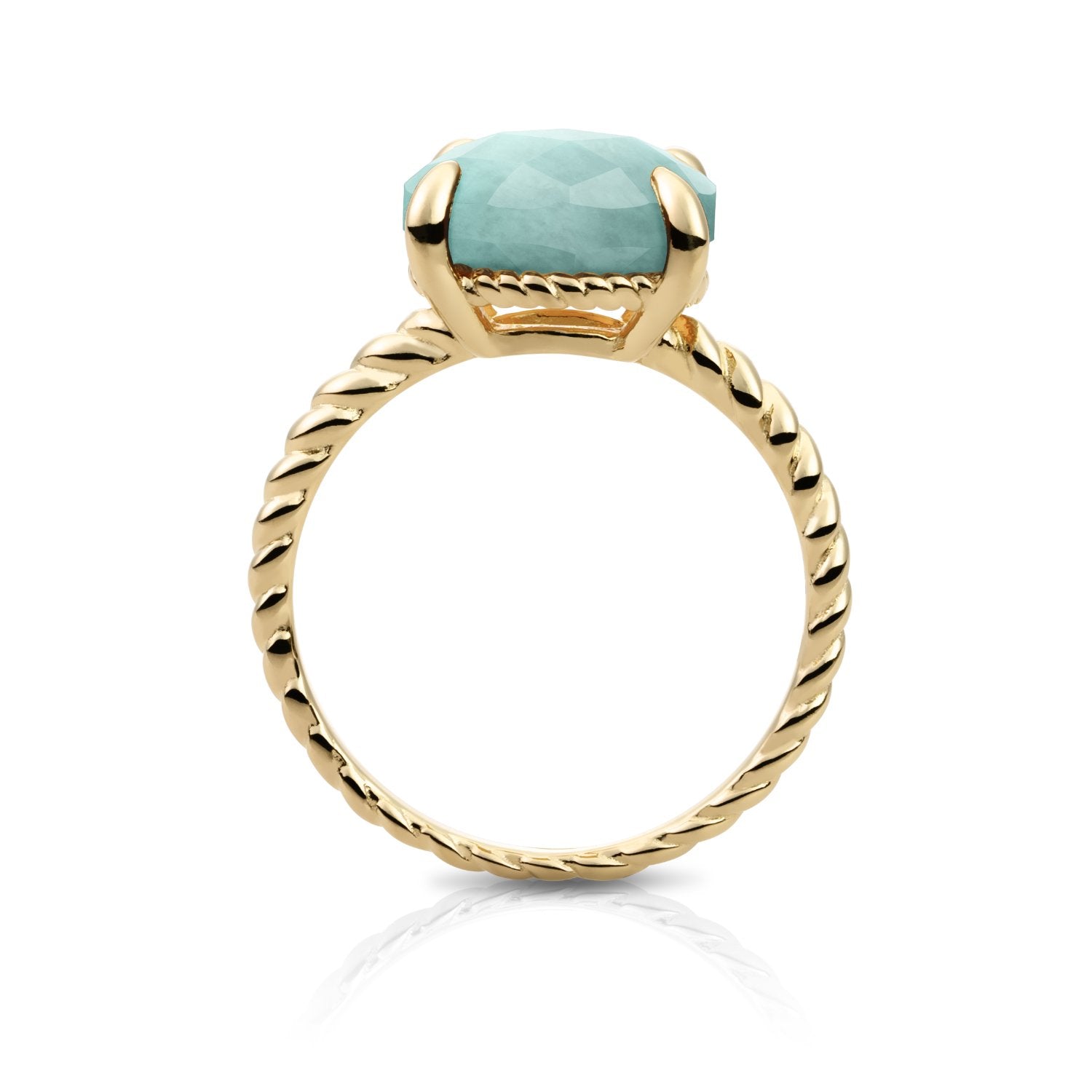 Twist Ring Amazonite - 9 karaat