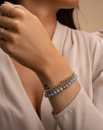 Dames pols met blue lace agaat armbanden van Sparkling Jewels