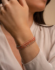 Zilveren dames armbanden met echte edelstenen Cherry Quartz van Sparkling Jewels