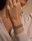 Zilveren Essentials Armbanden | Large stack