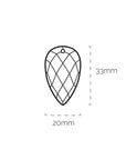 Afmetingen van sparkling jewels blossom edelsteen facet geslepen