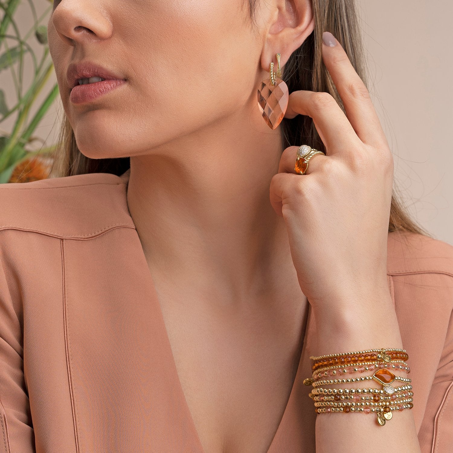 Citrine Quartz Blossom Armband