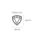 Smoky Quartz Trillion Cut ketting edelsteen