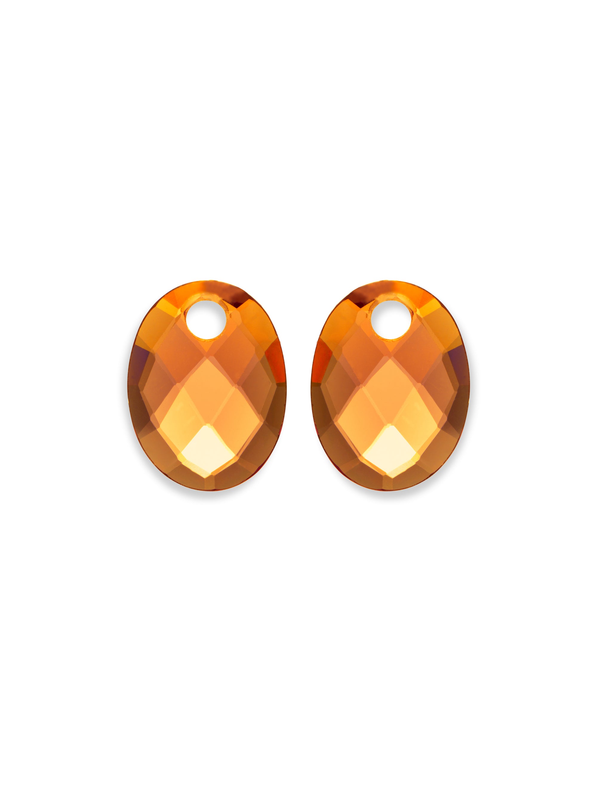 Citrine Quartz Medium Oval Oorbel Edelstenen