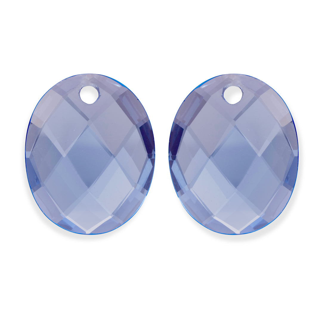 Aquamarine Quartz Large Oval oorbel edelstenen