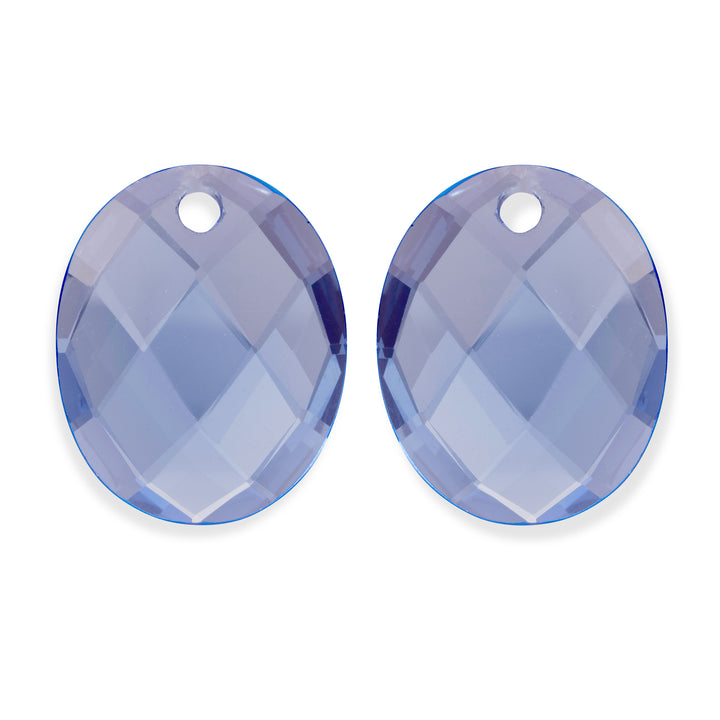 Aquamarine Quartz Large Oval oorbel edelstenen