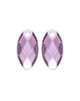 Aubergine Quartz Leaf oorbel edelstenen