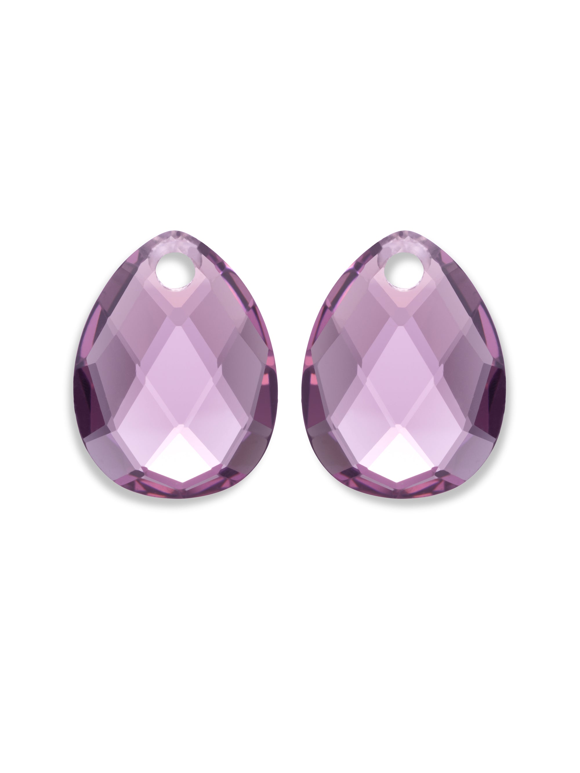 Aubergine Quartz Afterglow oorbel edelstenen