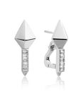 Pyramid Edge Oorbellen | Zilver