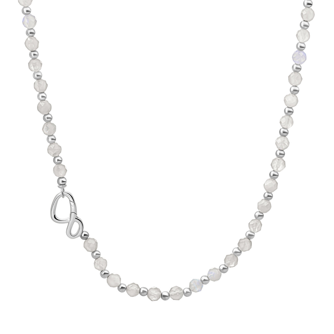 Link Ketting Moonstone Mix l Zilver