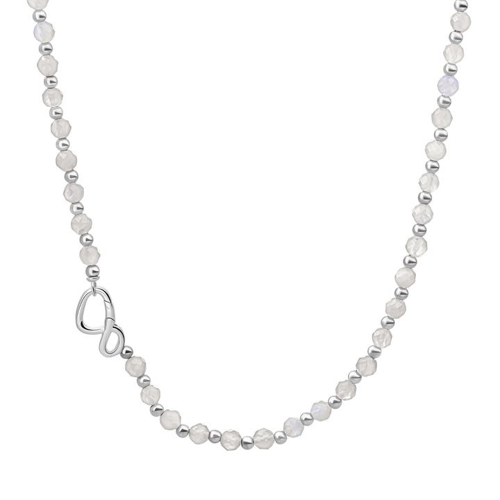 Link Ketting Moonstone Mix l Zilver