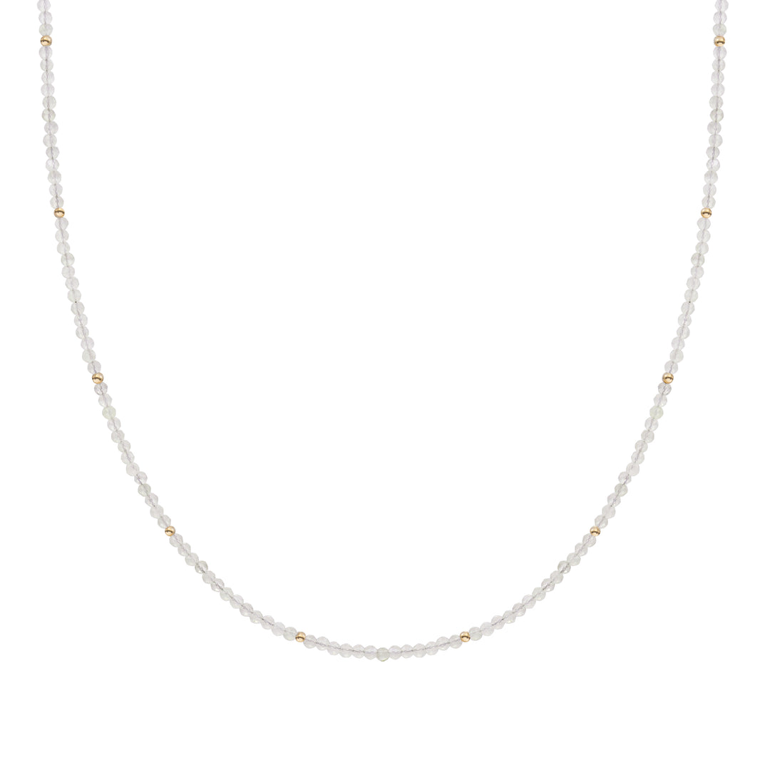 Moonstone Kralenketting 2mm Goudkleurig
