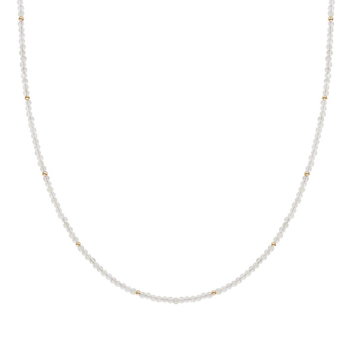 Moonstone Kralenketting 2mm Goudkleurig