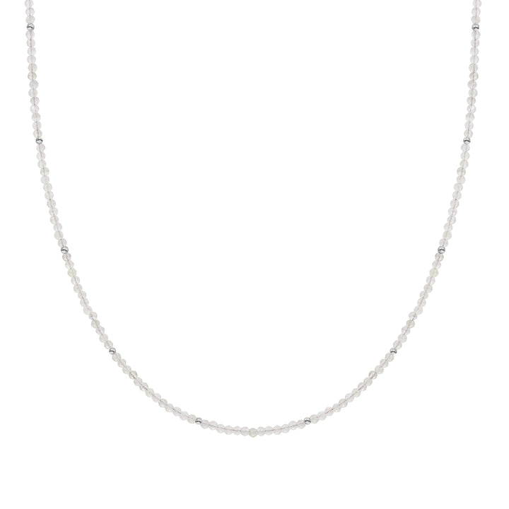 Moonstone Kralenketting 2mm Zilver