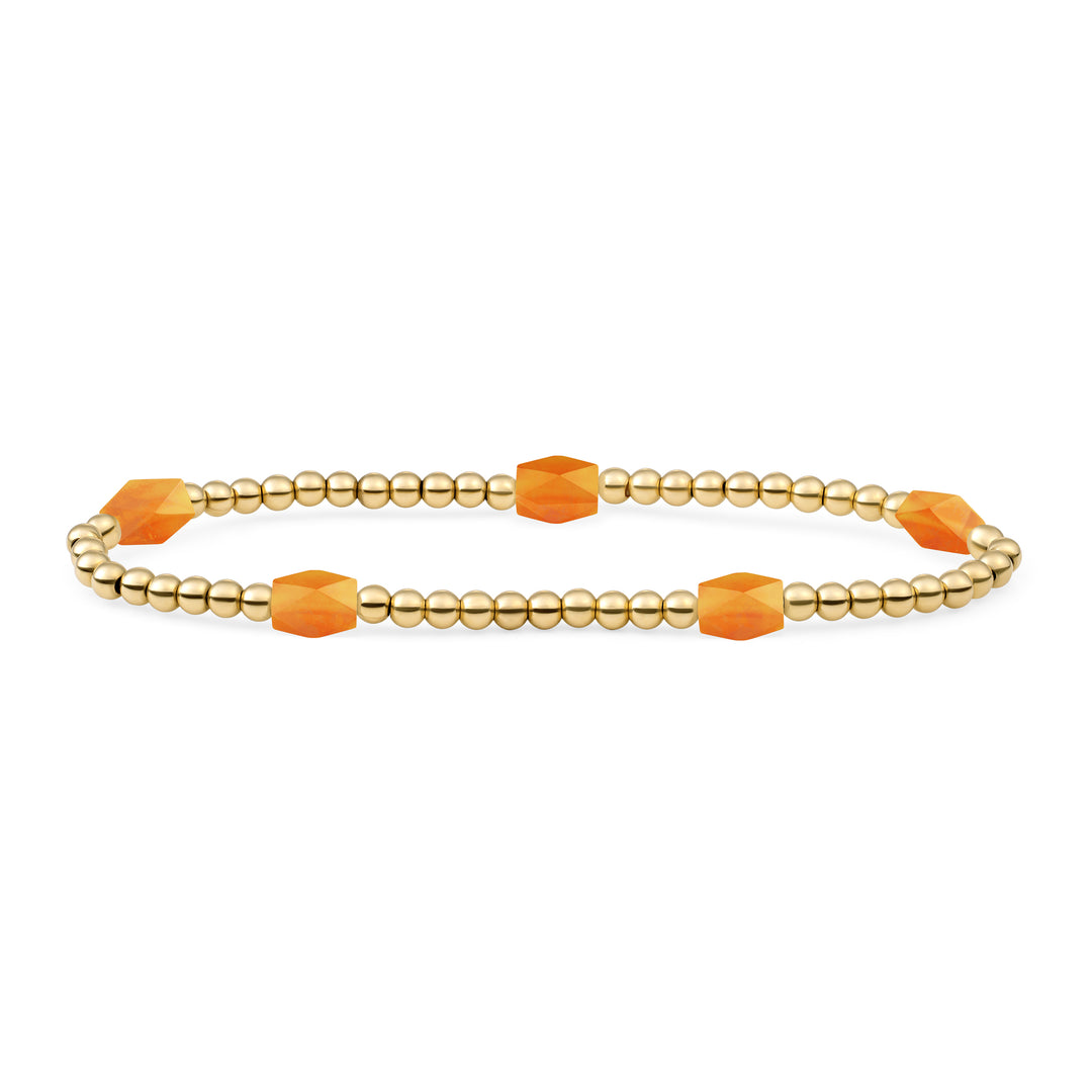 Citrine Quartz Armband van Sparkling Jewels #kleur_goud