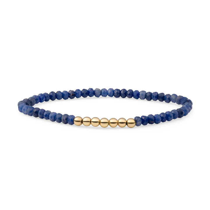 Armband met kralen van Sodalite Edelsteen #kleur_goud