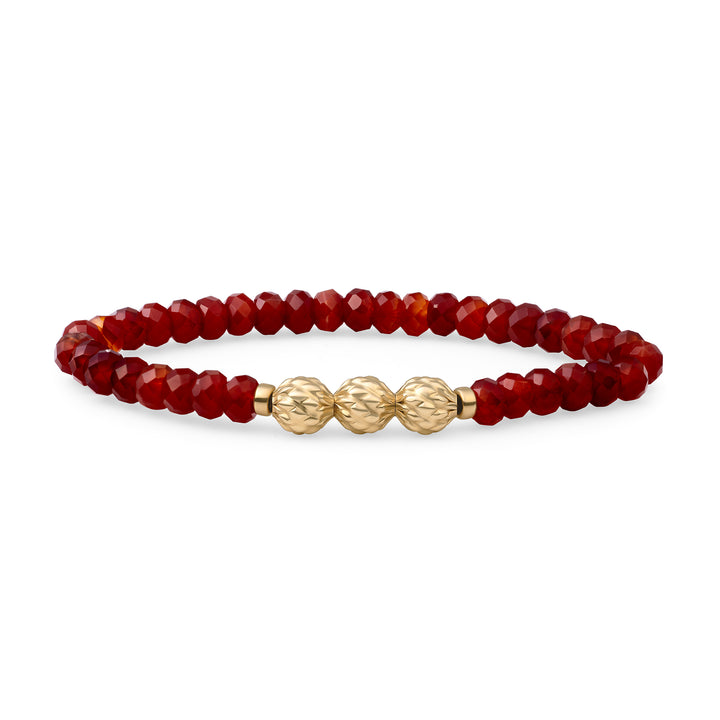 Armband van Ruby Quartz Edel steen met organische vorm #kleur_goud