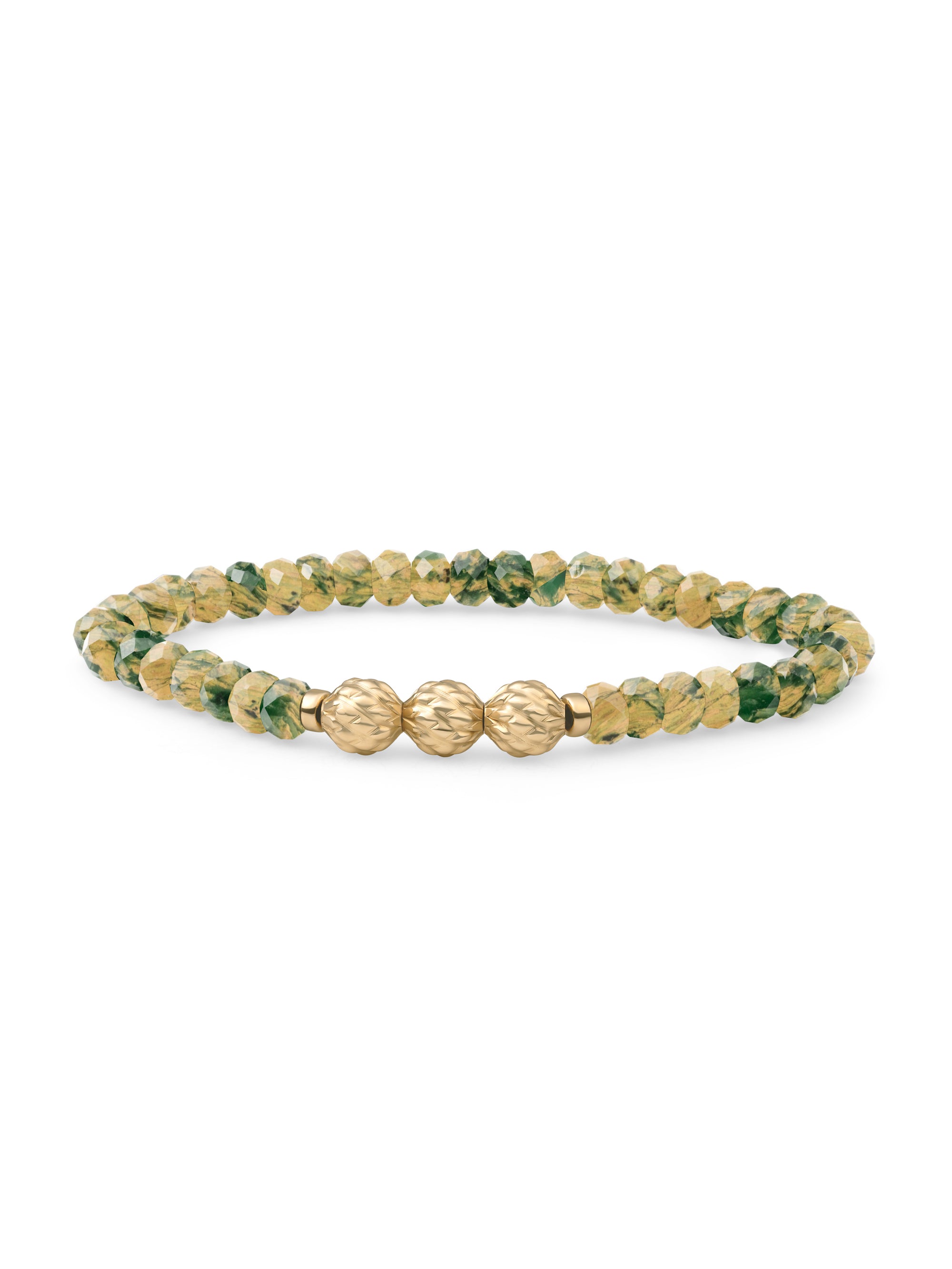 Ya&#39;an Green Jade Fuse Beads Armband
