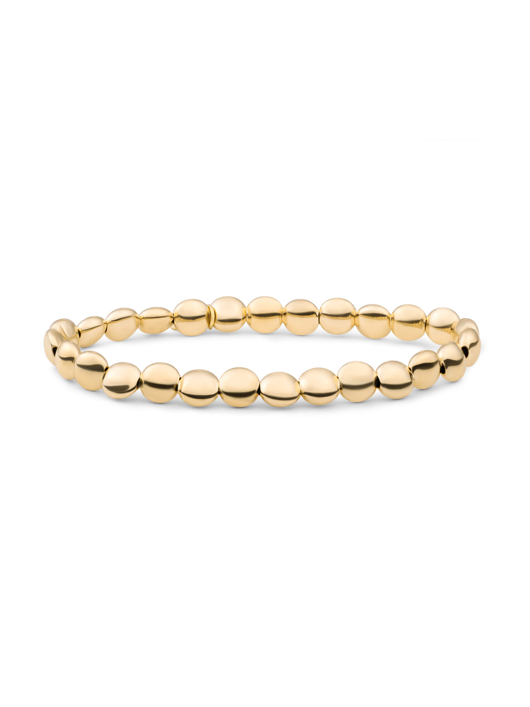 Flat Beads armband | Goudkleurig