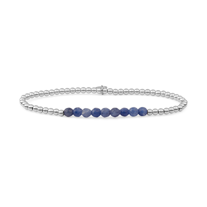 Armband Kralen Sodalite Edelsteen Universe #kleur_zilver