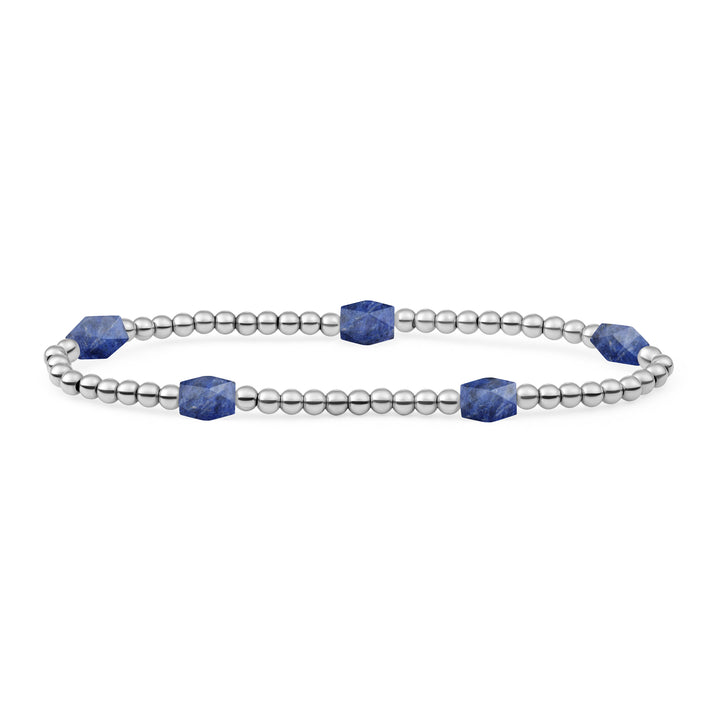 Echt zilveren armband met kralen #kleur_zilver
