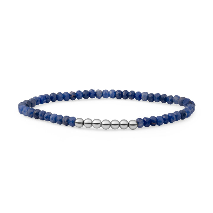 Vrouwelijke kralen Armband van Sodalite Edelsteen #kleur_zilver