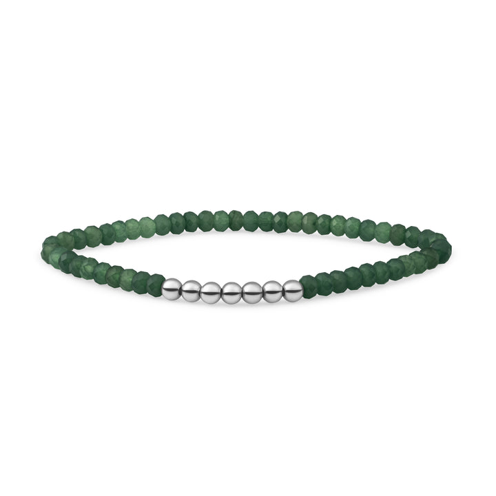Reverse Universe Green Onyx Armband #kleur_zilver