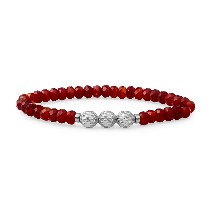 Edelsteen Kralen Armband van Sparkling Jewels  #kleur_zilver