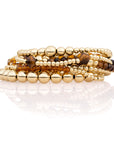 Tiger Eye Citrine Wave Mix Armbanden Stack | Goudkleurig