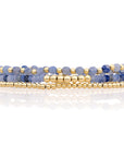 Blue Aventurine Reverse Universe Saturn Armbanden Stack | Goudkleurig