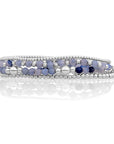 Blue Aventurine Interstellar Saturn Armbanden Stack | Zilver