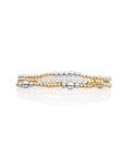 Opalite Universe Bicolor Armbanden Stack | Goudkleurig