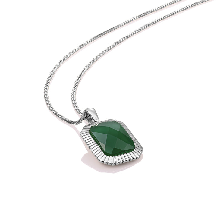 groene onyx edelsteen hanger voor aan essential ketting van Sparkling 