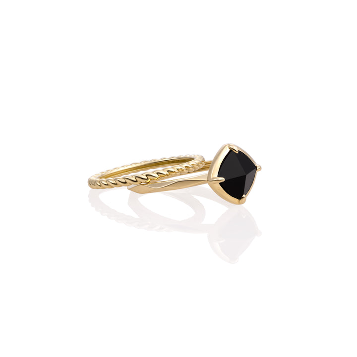 Onyx Edge Ringen Stack | 9 karaat
