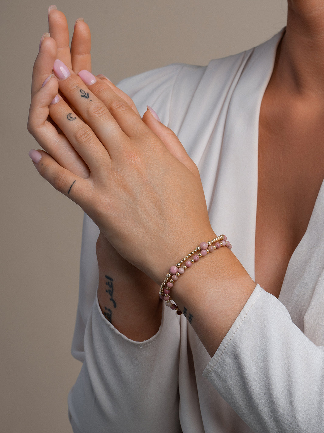 Sparkling edelsteen armband in zilver en goud #kleur_goud