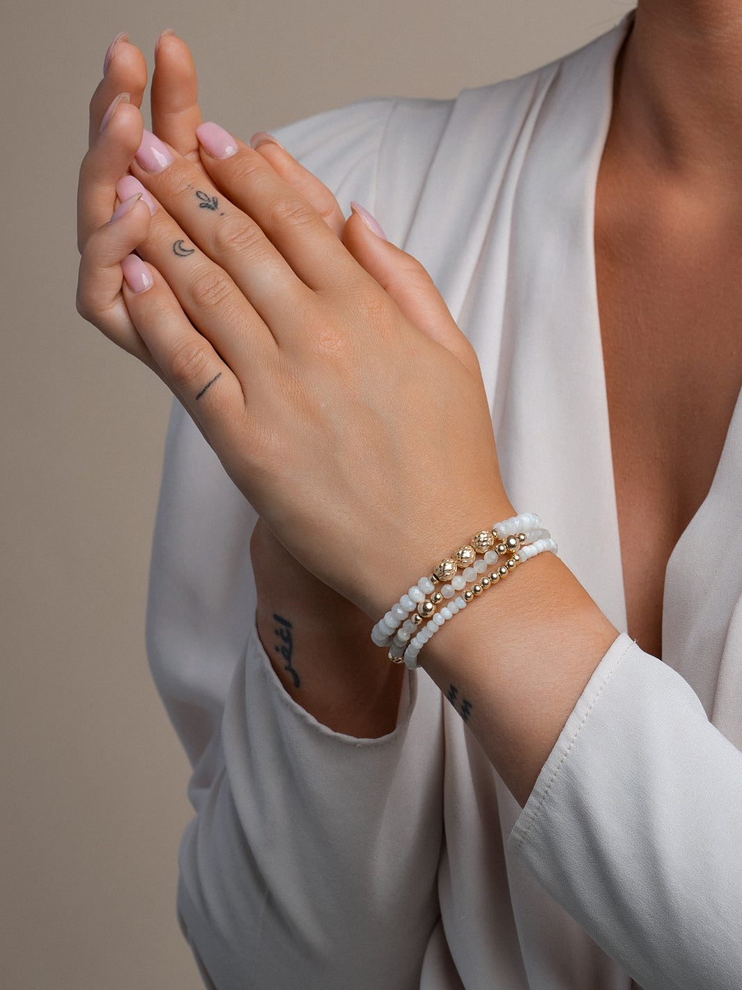 Armband met Maansteen Edelsteen Fuse Sparkling #kleur_goud