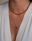Baguette Pendant voor Dames van Ruby Quartz Edel steen 