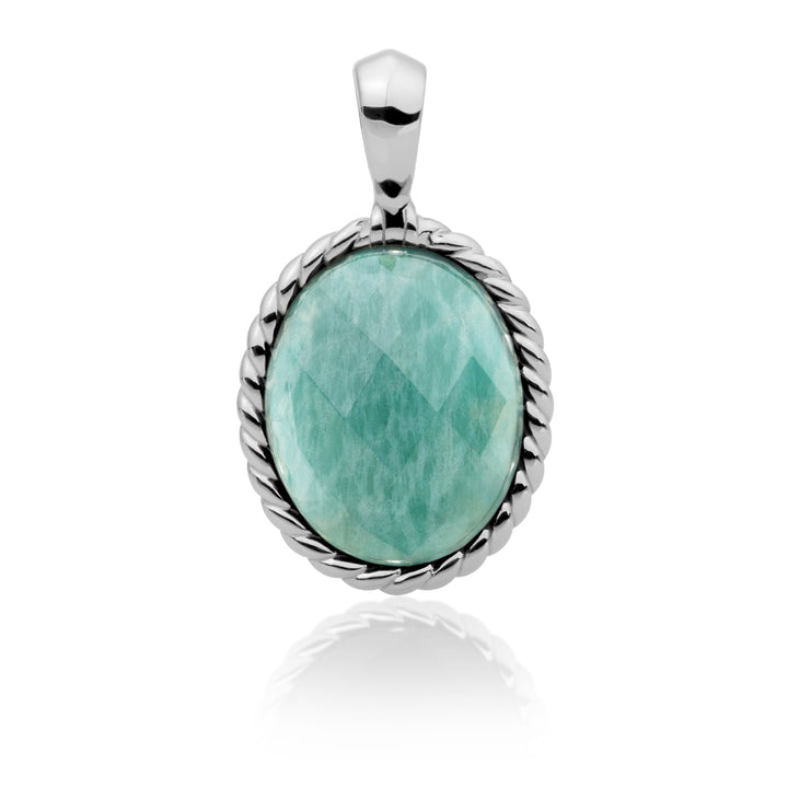 Twist Pendant | Rich Green Amazonite