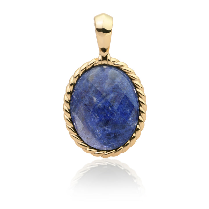 gouden edelsteen pendant #kleur_goud