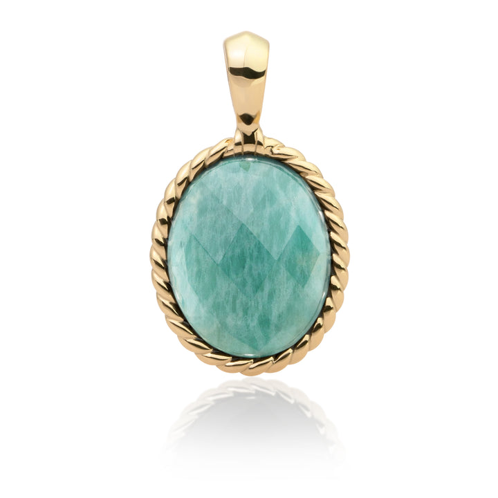 Twist Pendant | Rich Green Amazonite