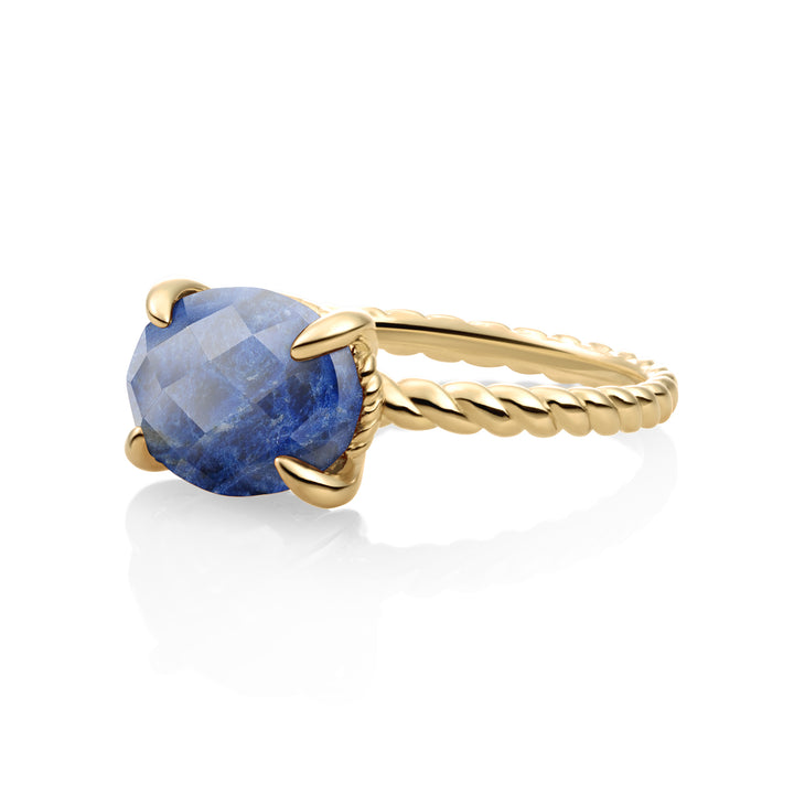 Twist Ring Sodalite l  9 karaat