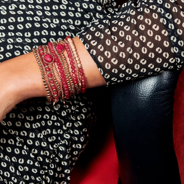 Red Jade Twist Armband