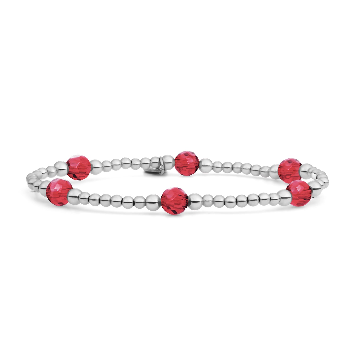 Gouden armband met rode edelsteen van Sparkling Jewels 