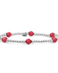 Gouden armband met rode edelsteen van Sparkling Jewels 